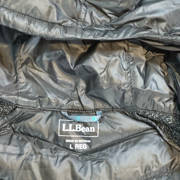 L.L. Bean PERTEX Downtek Women's Jacket Knit Sleeves Quilted Puffer Size L REG - Picture 12 of 15